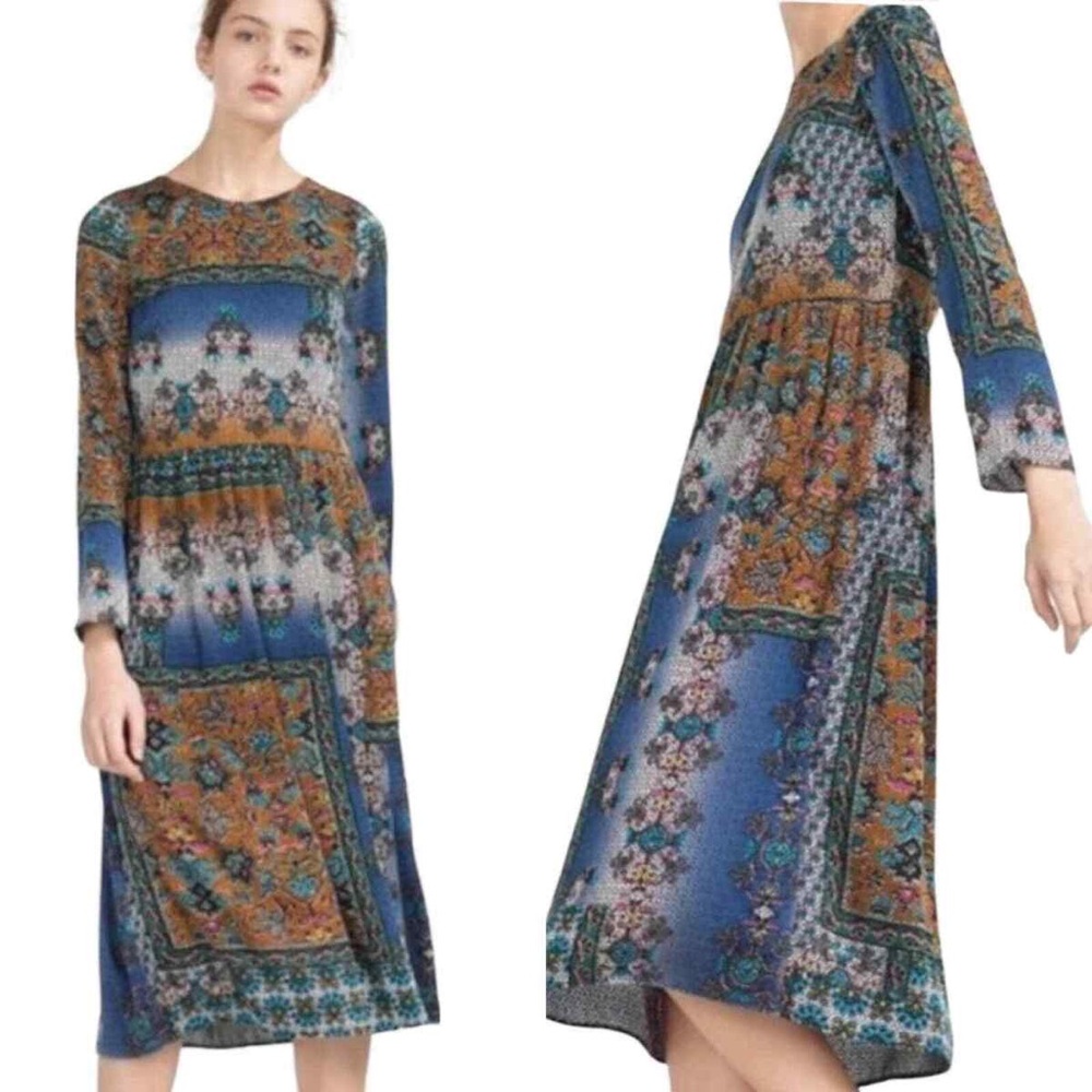 Patchwork Midi Dress